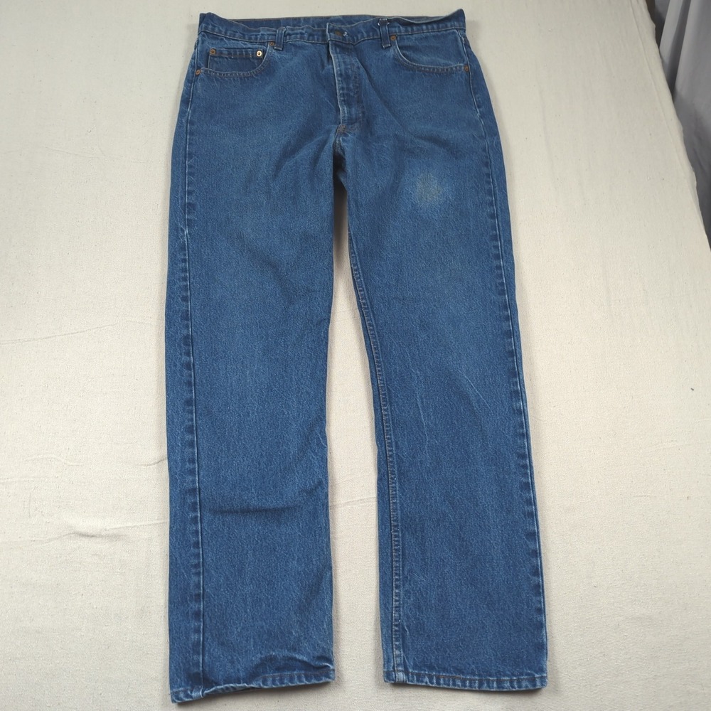 Vintage Levis 505 Jeans Mens 40x32‎ Blue Orange Tab 80s American Made in USA